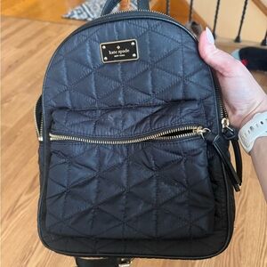 Kate Spade Quilted Black Backpack
